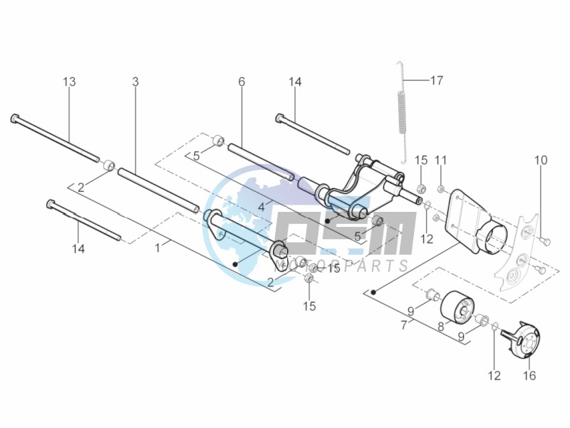 Swinging arm