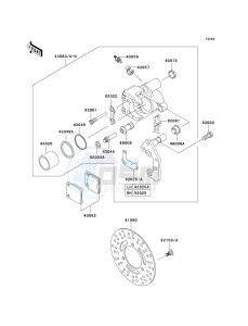 KVF 300 [PRAIRIE 300] (B1-B4) [PRAIRIE 300] drawing FRONT BRAKE