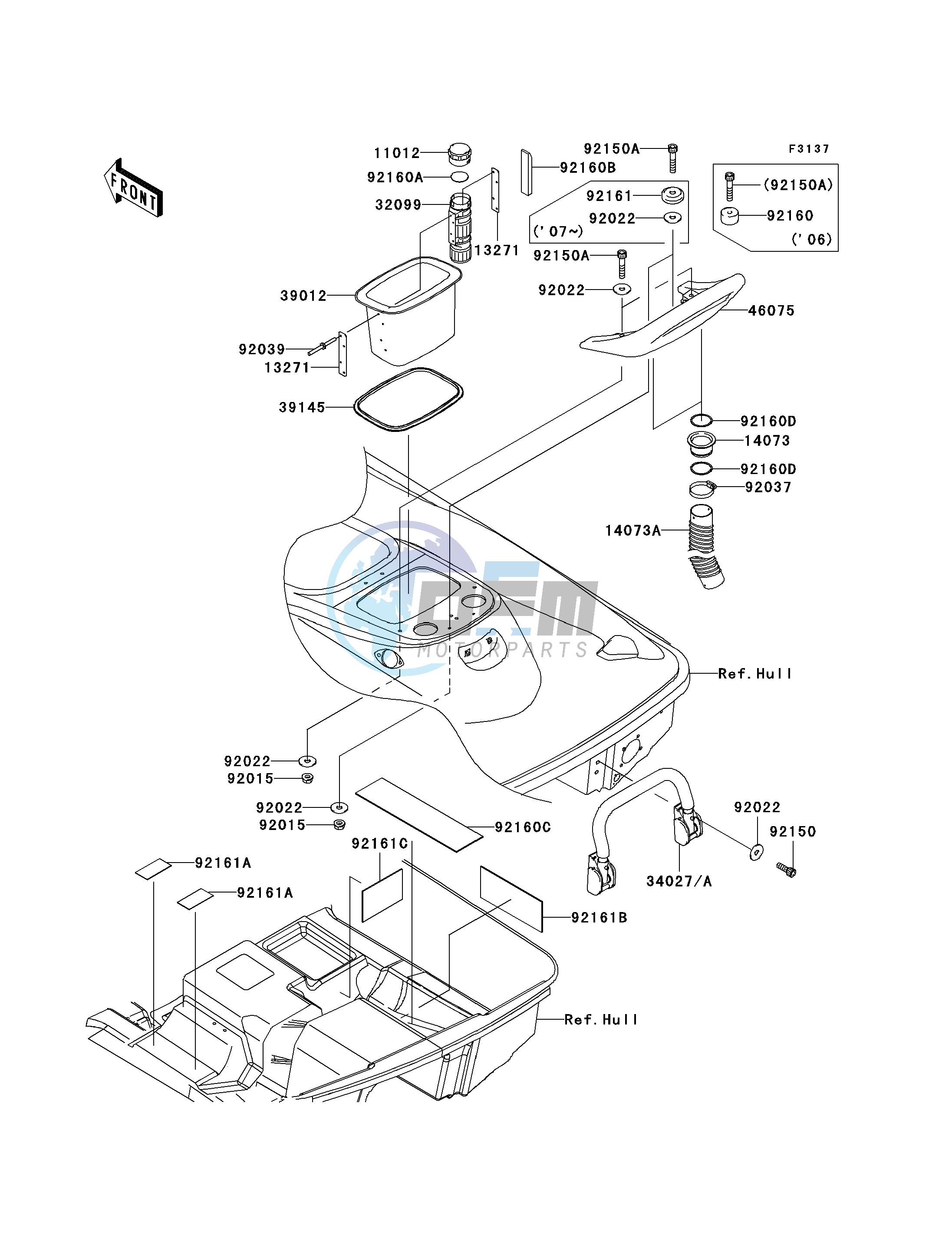 HULL REAR FITTINGS