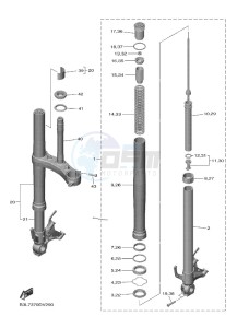 YZF1000W-B YZF-R1 (B3L9) drawing FRONT FORK