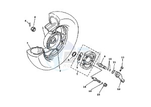 XC CYGNUS R 125 drawing REAR WHEEL