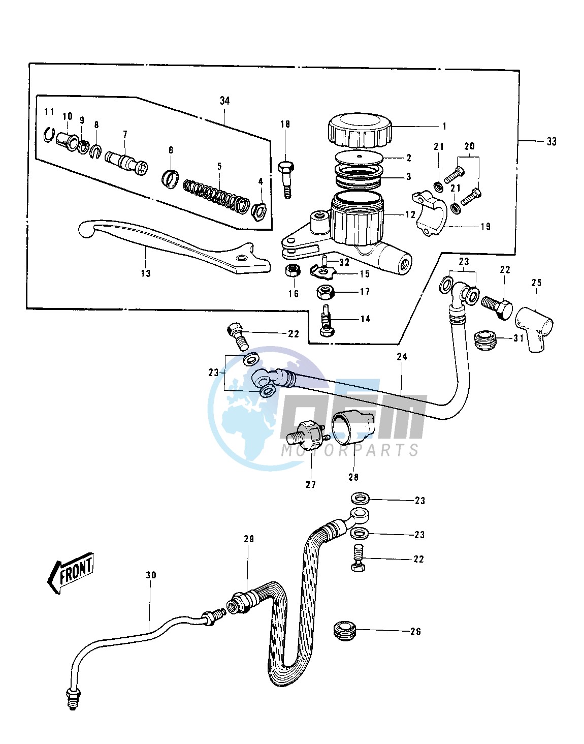 FRONT MASTER CYLINDER -- S2-A- -