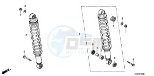 TRX500FAB drawing REAR CUSHION