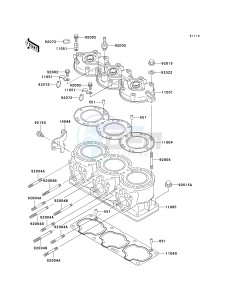 JT 1100 C [1100 STX D.I.] (C1) [1100 STX D.I.] drawing CYLINDER HEAD_CYLINDER