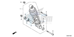 CB600FD Hornet 3ED drawing REAR CUSHION