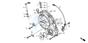 CBR600RR drawing RIGHT CRANKCASE COVER