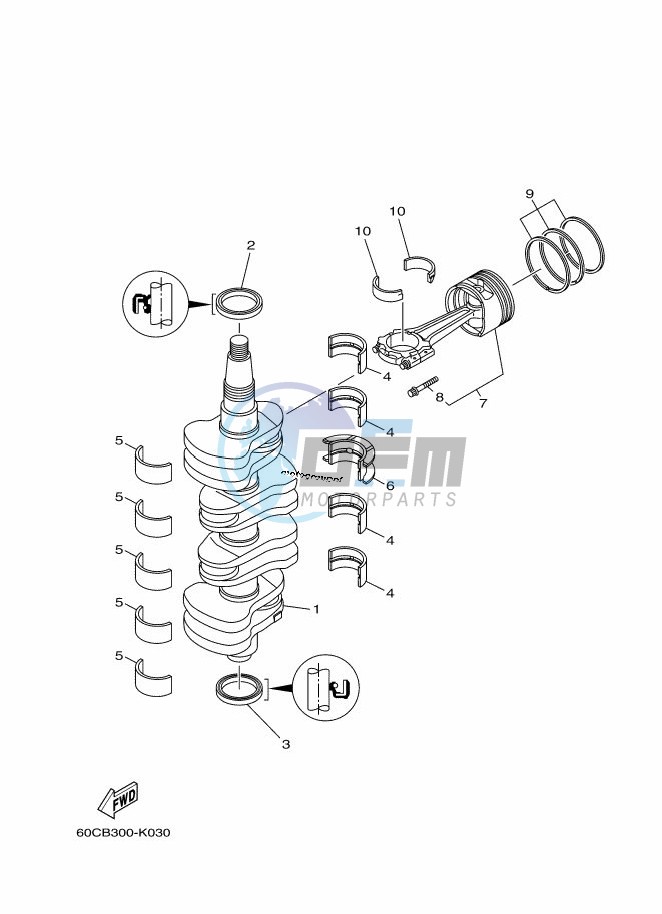 CRANKSHAFT--PISTON