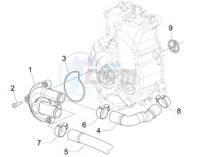 MP3 300 4t 4v ie lt ibrido drawing Cooler pump