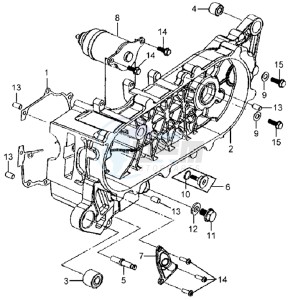 MIO 50 25KMH drawing CRANKCASE LEFT