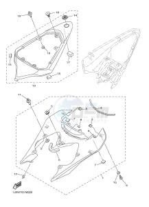 YZF-R6 600 R6 (2CXB 2CXC) drawing SIDE COVER