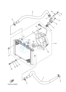 YFM700FWAD YFM700PSE GRIZZLY 700 EPS SPECIAL EDITION (2BGD 2BGE) drawing RADIATOR & HOSE