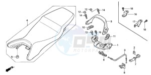 CBR600FR drawing SEAT (1)