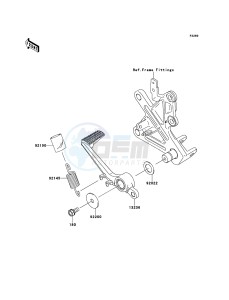 NINJA_ZX-10R ZX1000JDF FR XX (EU ME A(FRICA) drawing Brake Pedal