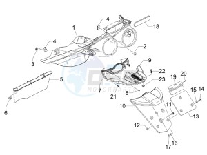 Fuoco 500 e3 800 drawing Rear cover - Splash guard