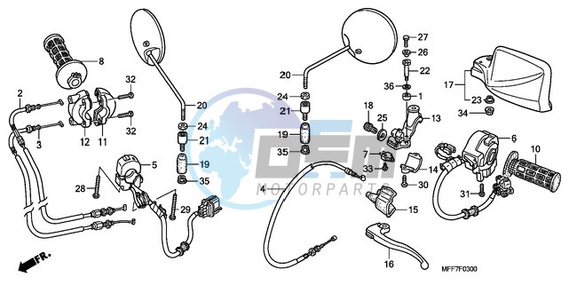 HANDLE LEVER/SWITCH/CABLE