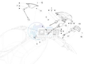 PRIMAVERA 150 4T 3V IE ABS-NOABS E3-E4 (EMEA, LATAM, APAC) drawing Rear headlamps - Turn signal lamps