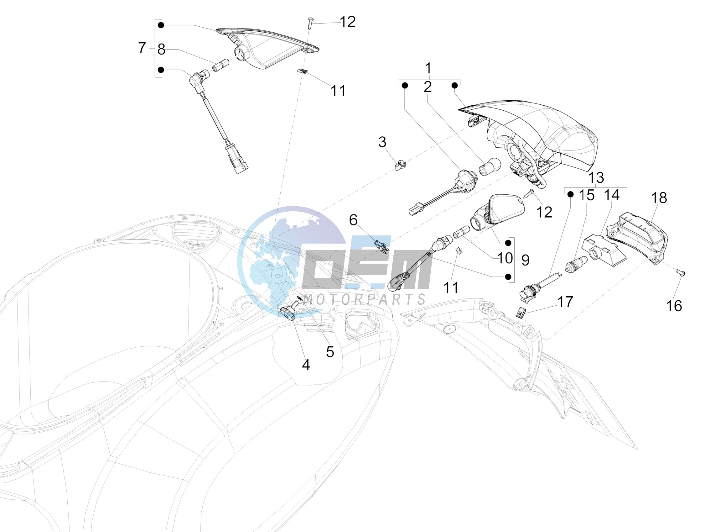 Rear headlamps - Turn signal lamps