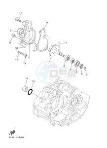 YZ450F (B115 B116 B117) drawing WATER PUMP