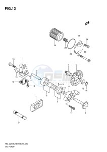 RM-Z250 (E03) drawing OIL PUMP