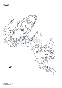 GSR750 (E21) drawing REAR FENDER (GSR750L1 E24)