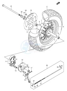 RV125 (E19) VanVan drawing REAR WHEEL