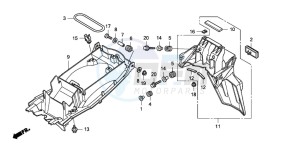 CBF600NA drawing REAR FENDER (CBF600S8/SA8/N8/NA8)