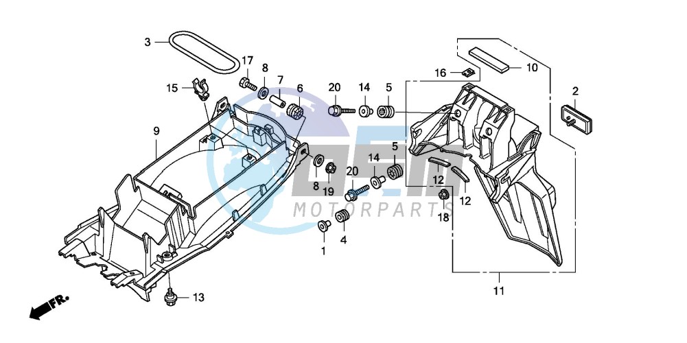 REAR FENDER (CBF600S8/SA8/N8/NA8)