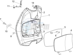 LX 50 4T-4V NL drawing Front glovebox - Knee-guard panel