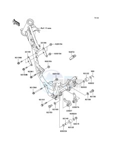 KX85 / KX85 II KX85B8F EU drawing Engine Mount