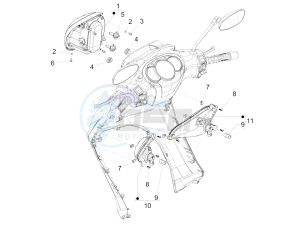 Beverly 350 4T ST ie ABS E4 300 (EMEA) drawing Front headlamps - Turn signal lamps