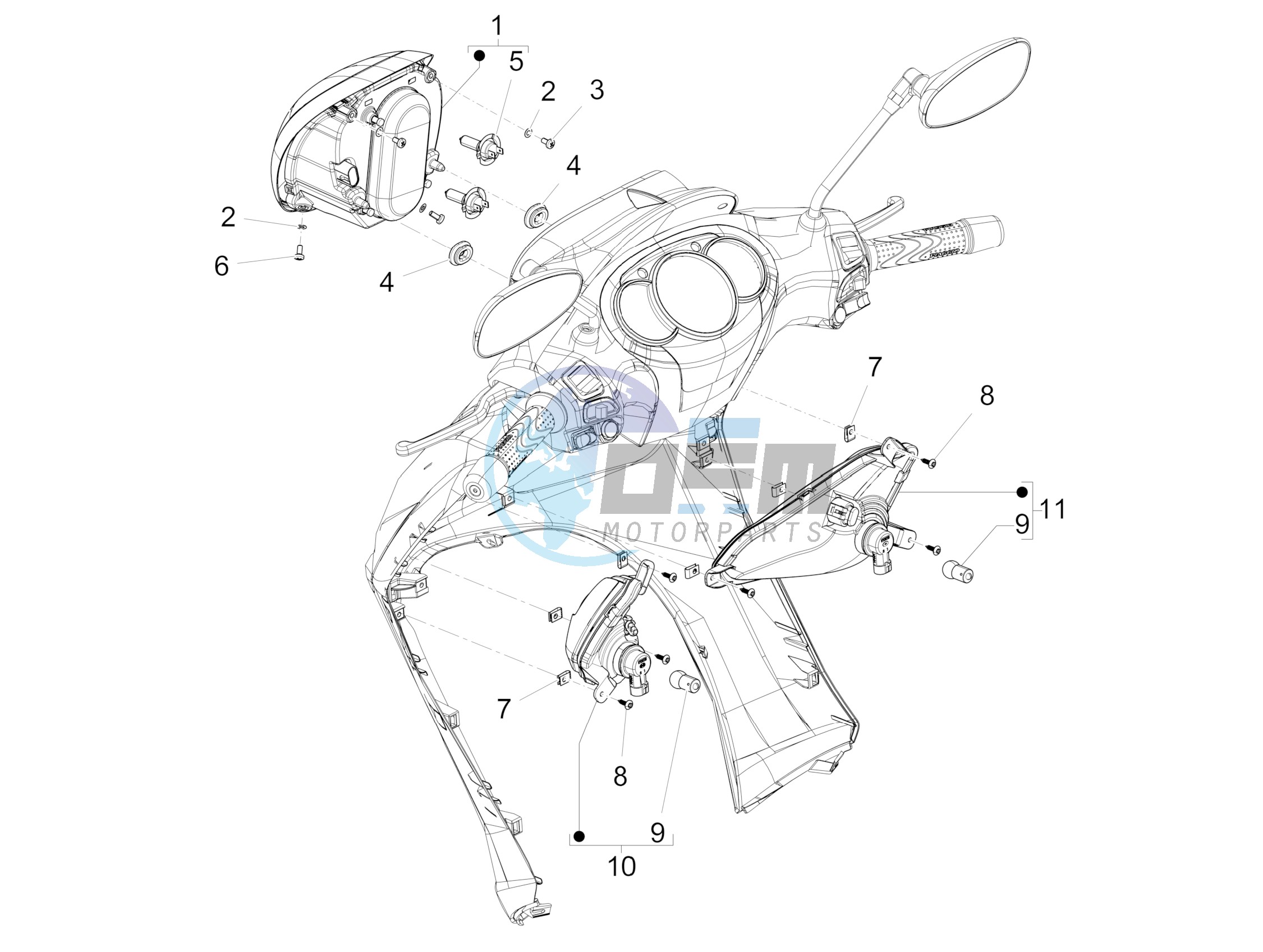 Front headlamps - Turn signal lamps