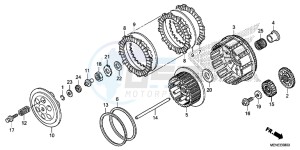 CRF450RD CRF450R Europe Direct - (ED) drawing CLUTCH