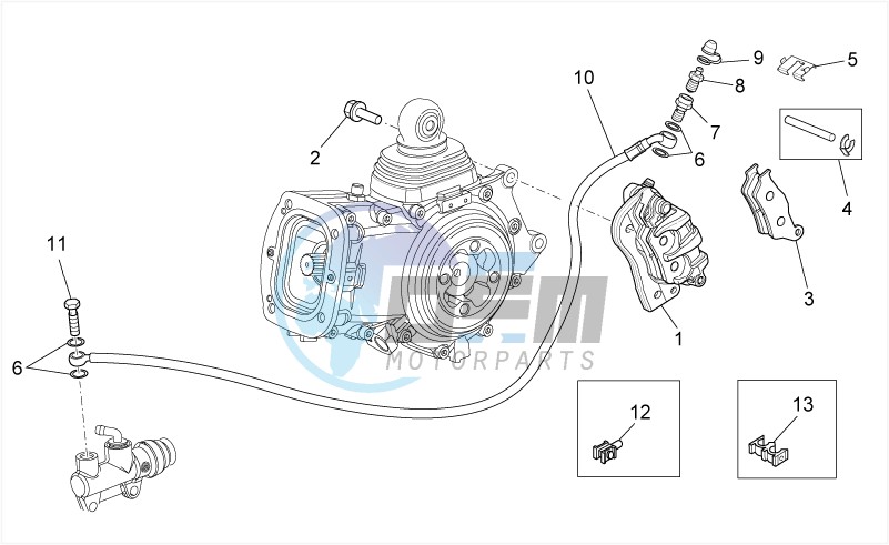 Rear brake caliper