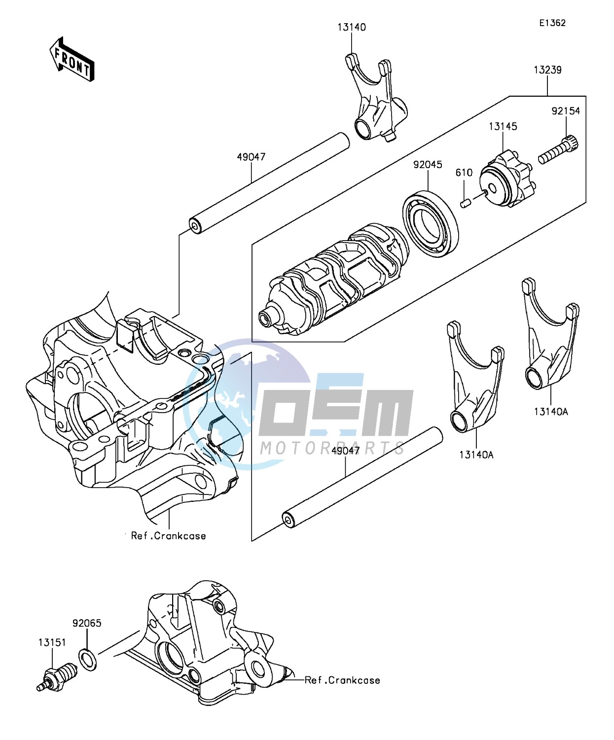 Gear Change Drum/Shift Fork(s)