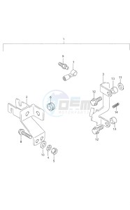 DF 9.9 drawing Remote Control Parts S/N 651001 to 652500