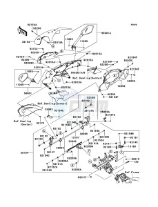 Z1000SX ABS ZX1000HDF FR GB XX (EU ME A(FRICA) drawing Cowling(Upeer)