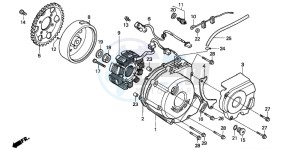 NSR125F drawing LEFT CRANKCASE COVER/ GENERATOR