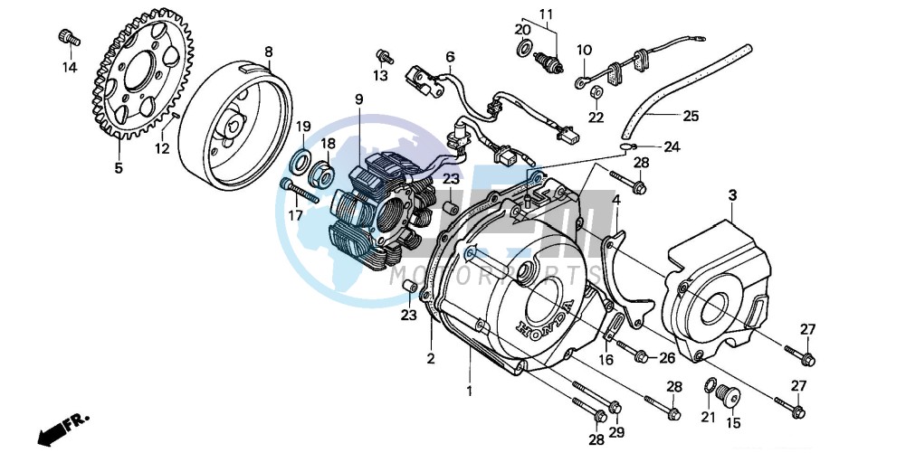 LEFT CRANKCASE COVER/ GENERATOR