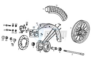 SENDA R X-TREM EU2 - 50 cc drawing FRONT WHEEL