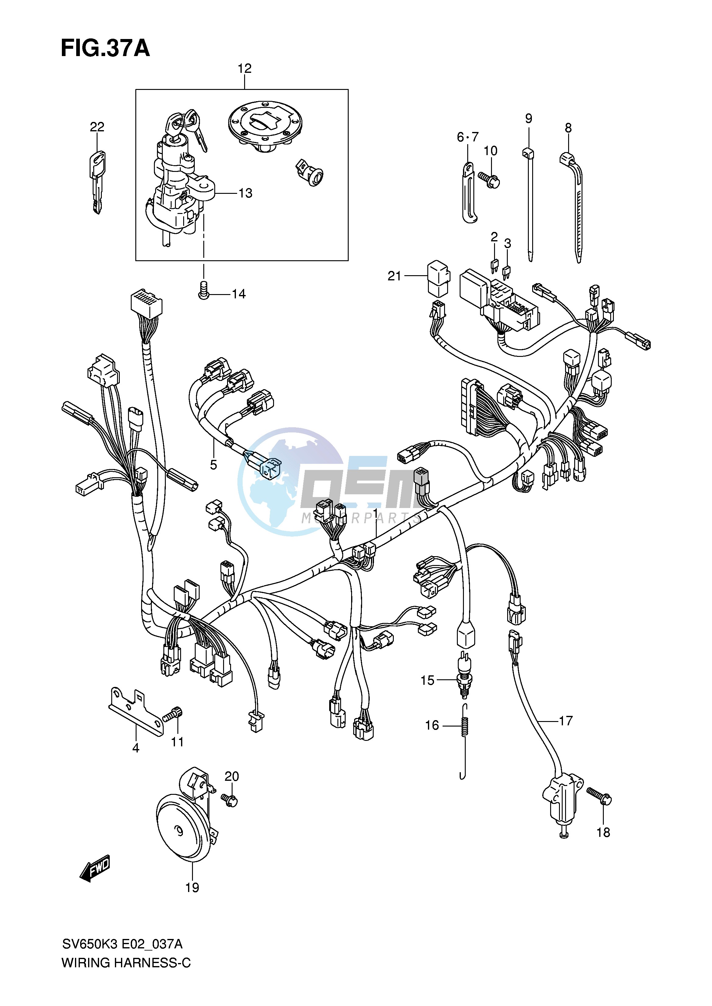 WIRING HARNESS (SV650K5 K6 UK5 UK6)