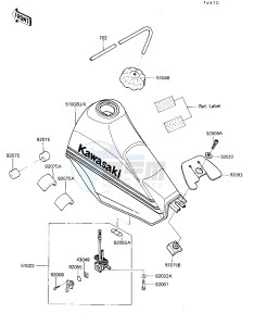 KL 250 D [KLR250] (D7-D9) [KLR250] drawing FUEL TANK-- KL250-D7- -