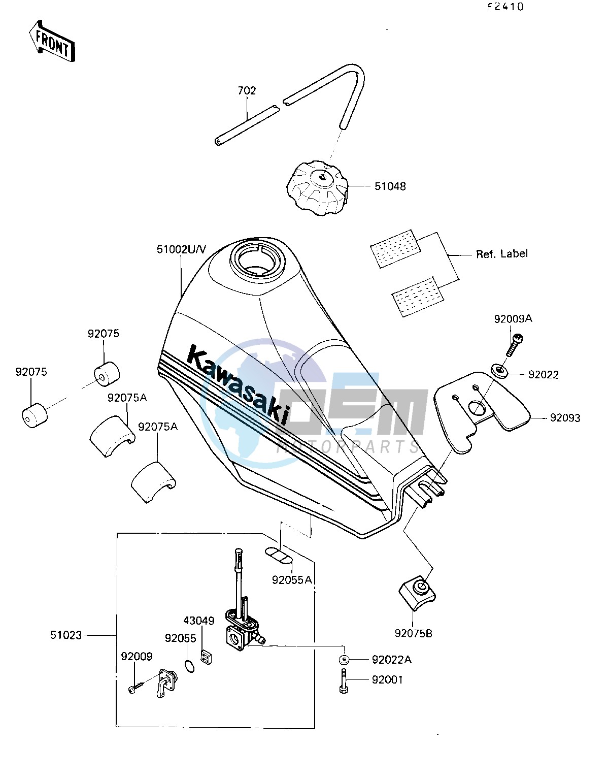 FUEL TANK-- KL250-D7- -