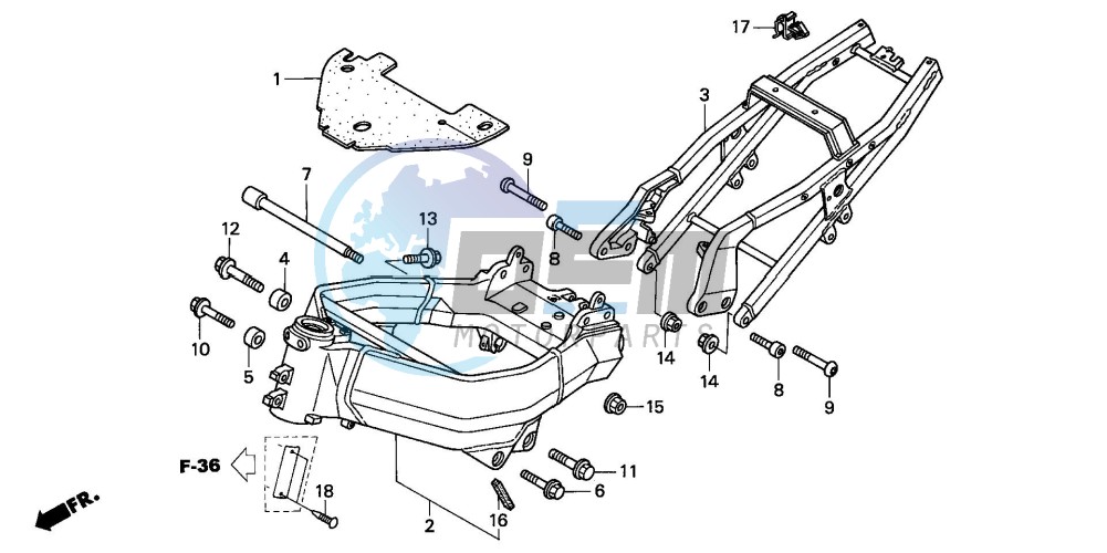 FRAME BODY (CBR900RRY,1/RE1)