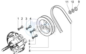 Ciao 50 Euro 1 drawing Component parts of rear hub