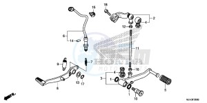 CBR500RAF CBR500R UK - (E) drawing PEDAL