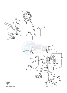 SR400 (2RDB) drawing HANDLE SWITCH & LEVER