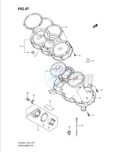 DL650 drawing SPEEDOMETER (DL650AL1 E19)