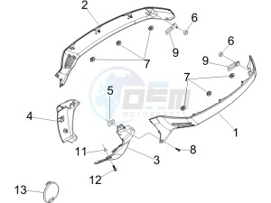 GT 250 ie 60 deg (Euro 3) UK drawing Side cover - Spoiler