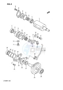 LT250R (E28) drawing EXHAUST VALVE (MODEL H J K L M N)