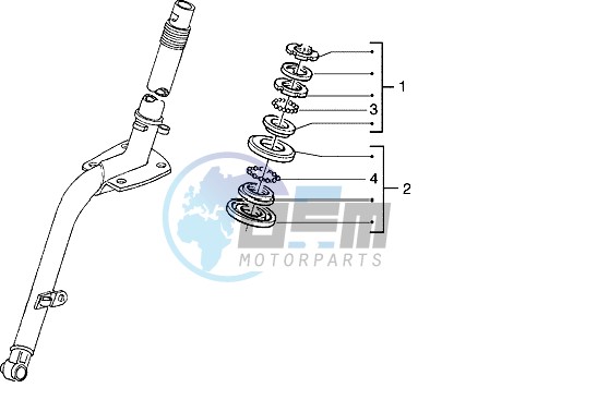 Steering bearing ball tracks